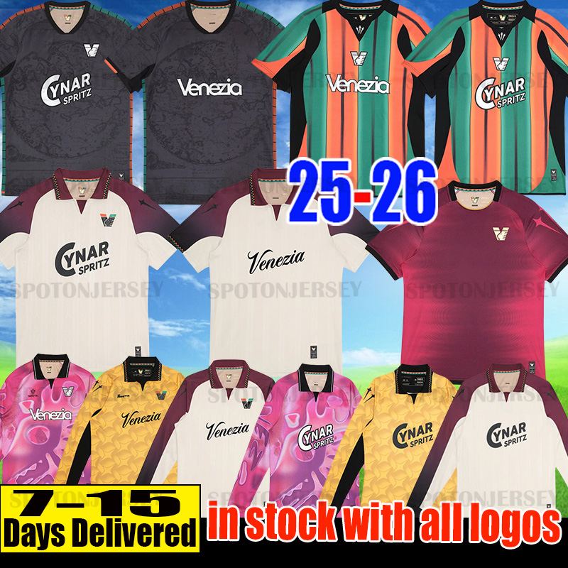 25 26 Venezia Gold soccer Jerseys FC 2025 Blue Third kids kit jersey football shirt Jersey de Venezia goalkeeper maglie calcio