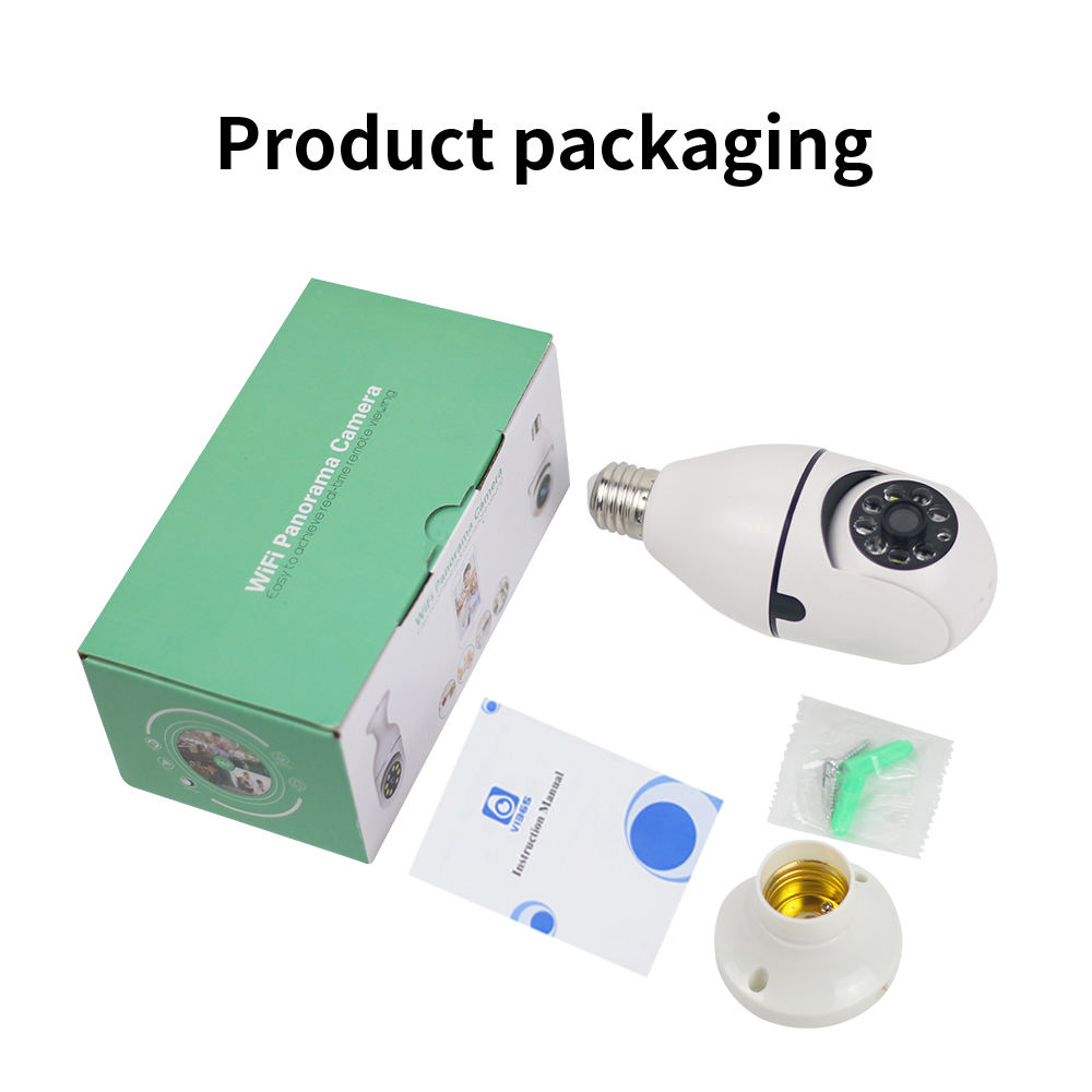 E27 Lamp Socket Bulb Camera Dual Light Full Color 360 Degree Wireless Home Remote Intelligent HD Surveillance Camera