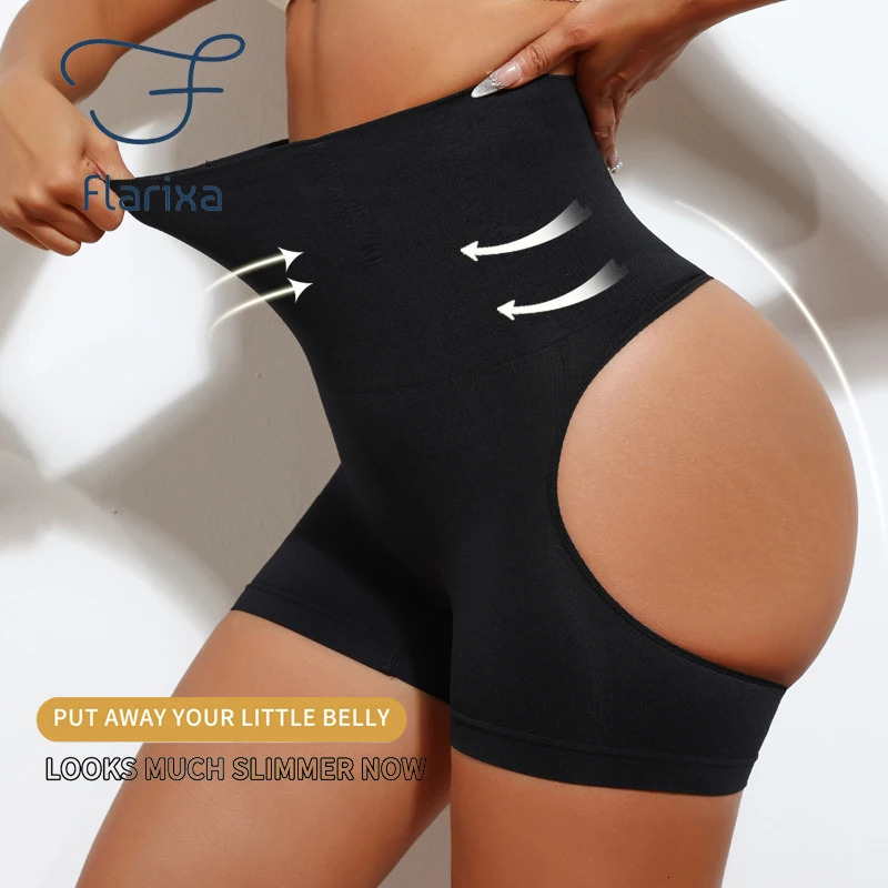 Women High Waist Shaping Control Panty Butt Lifter Shapewear Sexy Show Buttocks Slim Shorts Sexy Underwear Slimming Body Shaper 250905