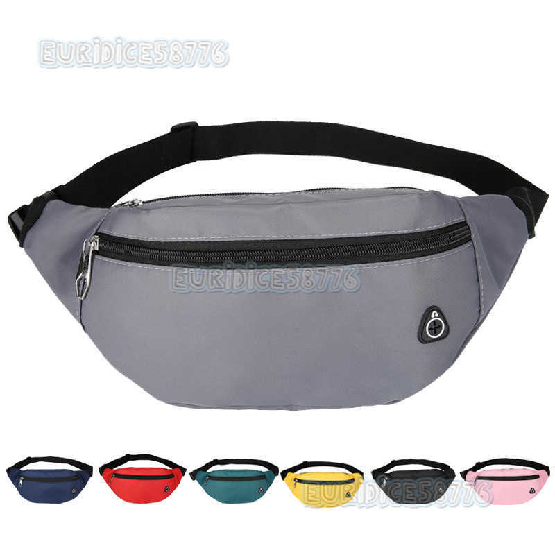 Fashion Sports Outdoor Waist Bag Unisex Solid Color Multifunctional Large Capacity Chest Bag Multifunctional Phone Coin Purse H250906