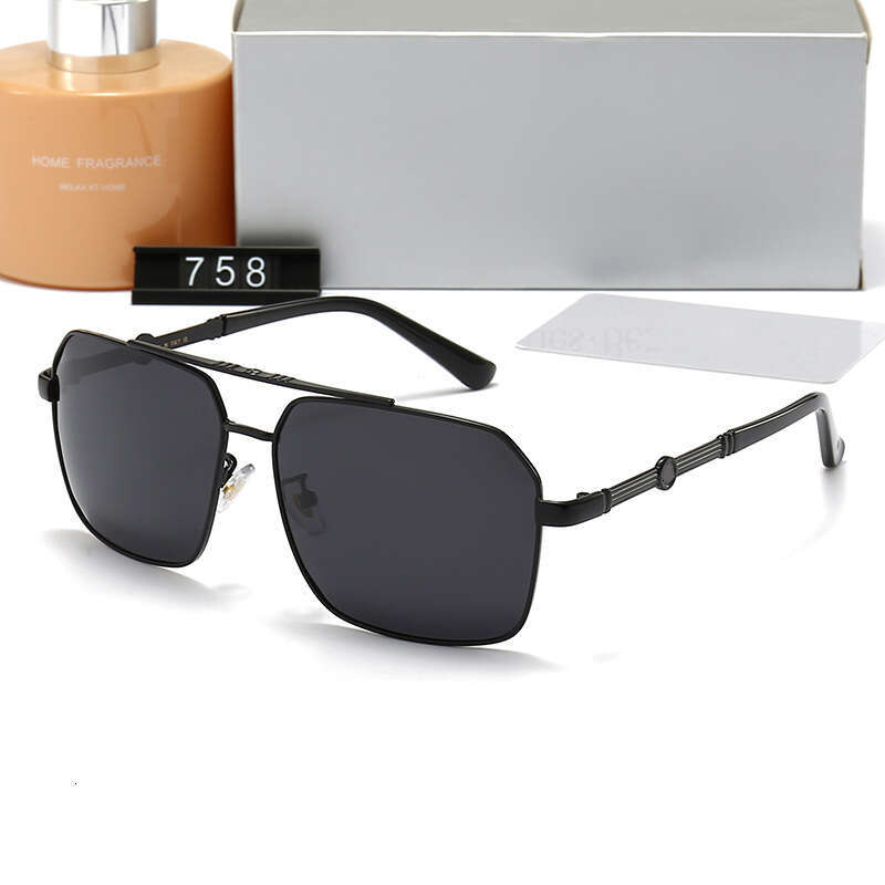 New Polarized Men's Fashion Square Frame Sunglasses for Travel Vacation Driving 758 5ce