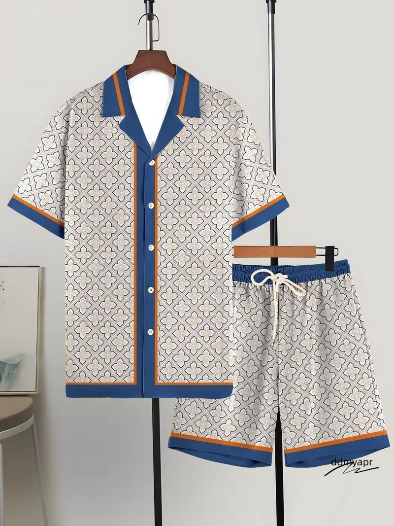 Hawaiian Shirt American Pattern Mens Ddmydec Independence Day Set Suitable For Summer Parties 3D Digital Print 250710 Ddmydec Ddmydec