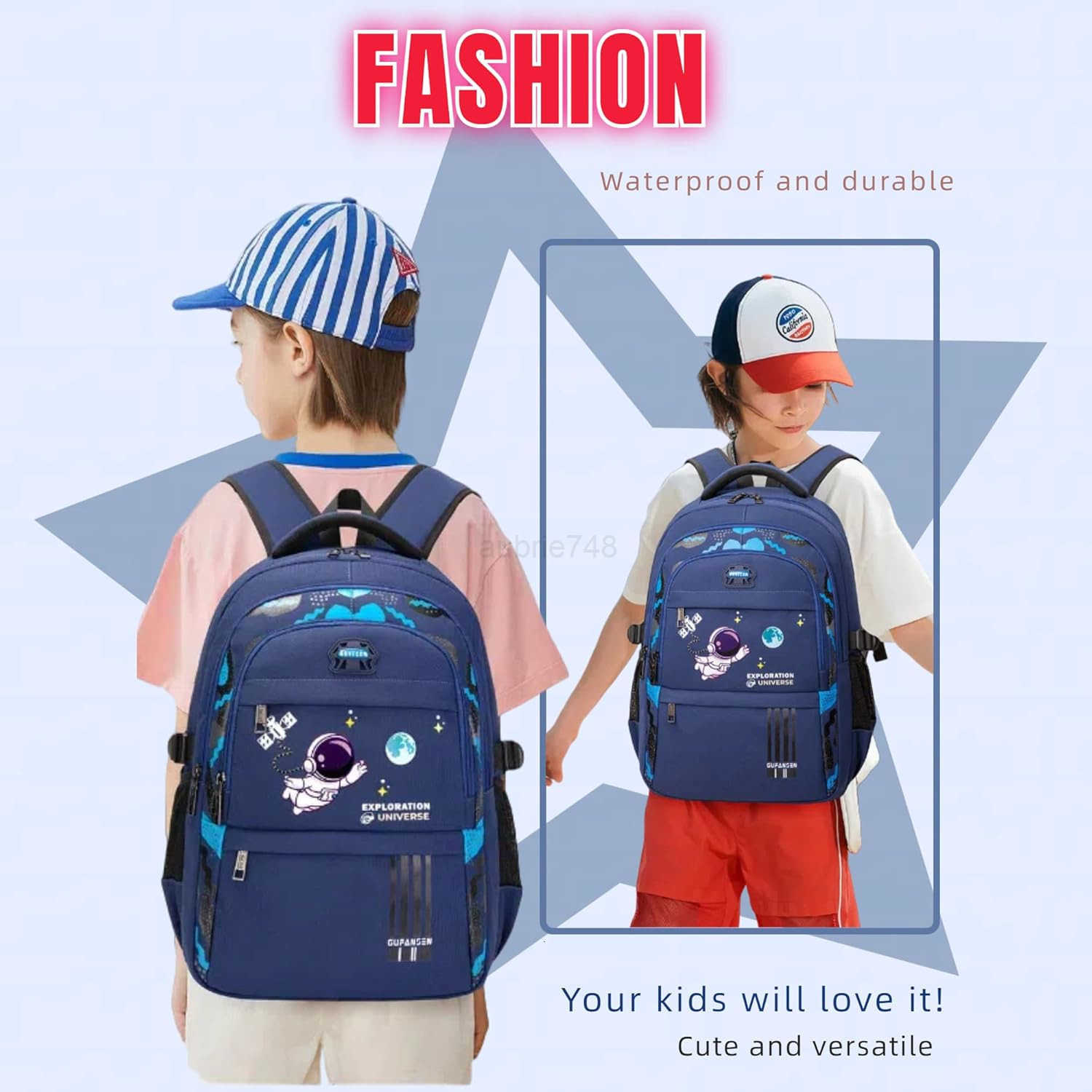 Backpack Astronaut Sports Kids Backpack Space Schoolbag for GirlsBoys Elementary Student BookbagZ250906