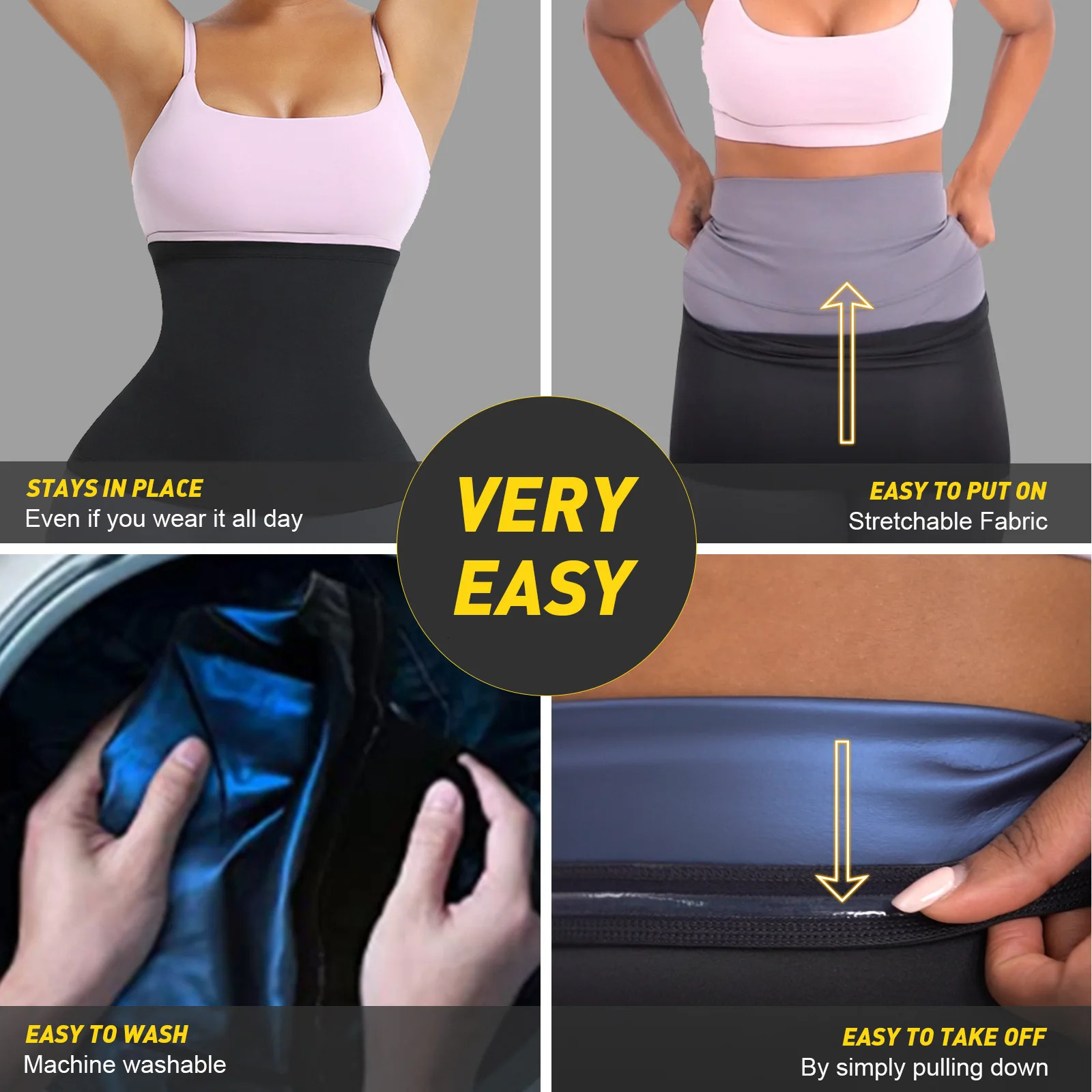 Sauna Waist Trainer Slimming Belt Women Gym Fitness Cincher Belly Control Corset Sweat Fat Burning Women Body Shaper Weight Loss 250905