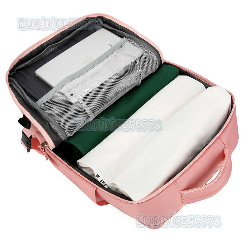 Womens Double Shoulder Laptop Bag Large Capacity Expandable Backpack Business Travel Bag Double Shoulder Bag Student Laptop School Bag H250906