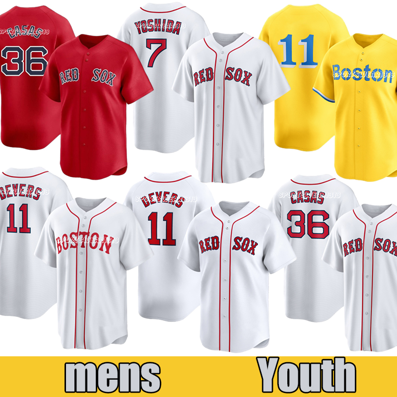 Bostoncity Red Sox Jersey #11 Devers #36 Casas #7 Yoshida #2 Bregman Baseball Jerseys