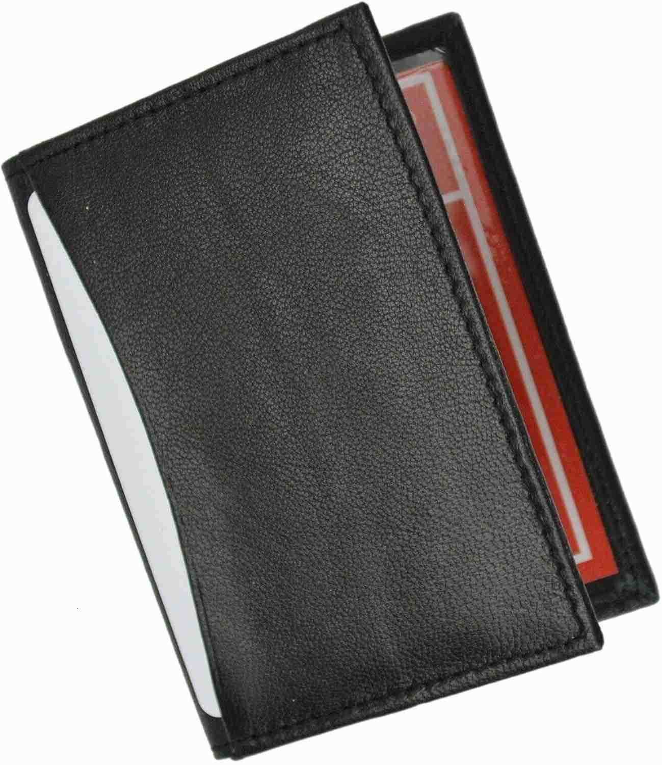 Slim Thin Leather CARD ID Mini Wallet Holder Bifold Drivers License Safe Z250906