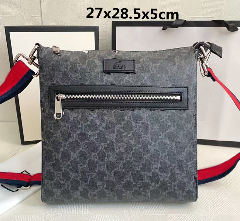 2025 Fashion Shoulder Bags Men's and Women's Bag Square Satchels Commuter Bags Printed Crossbody Bag Wide Shoulder Adjustable
