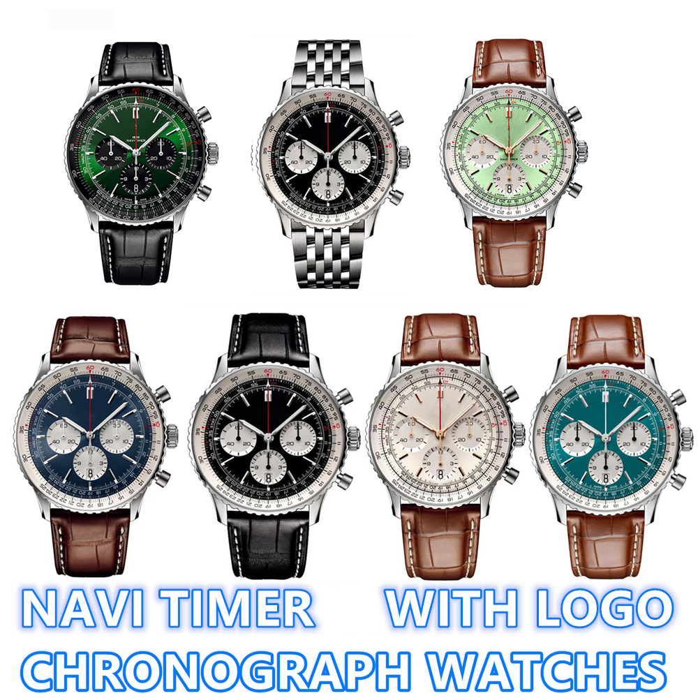 Jason007 BRI NAVI TIMER Chronograph Designer Movement B01 AAA Watches Men 46MM High Quality Luxury Sapphire Mens Watch Multi-Function Montre Clock Relojes Free Ship