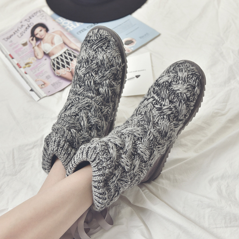 Free shipping Slippers designers Thick soled snow boots for women winter warm shoes for women with added fleece and thick cotton shoes