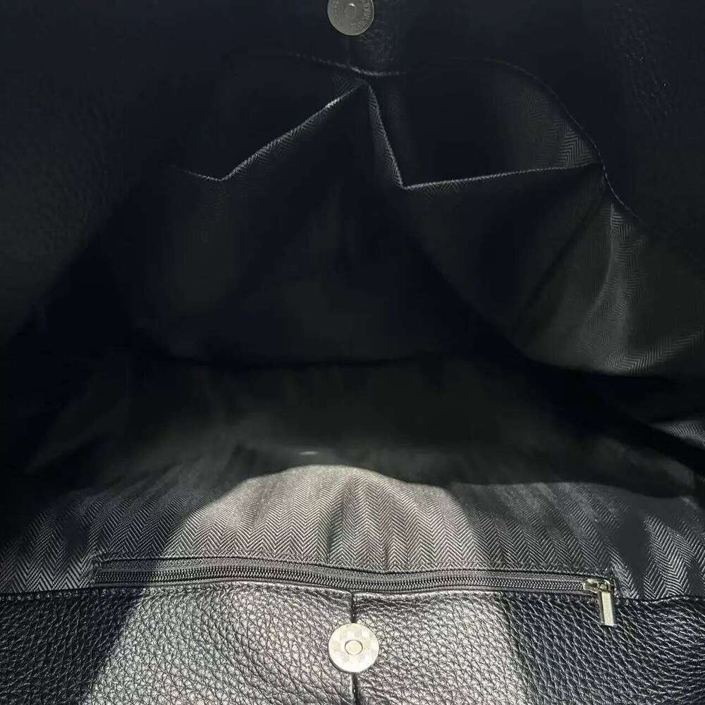 Ladies' Fashionable And Simple Vegan Leather Shoulder Bag, Large Capacity Retro Splicing Bucket Bag