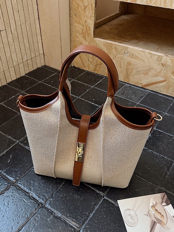 Women's bags 2025 new style large-capacity vegetable basket handbag commuting tote bag handbag and crossbody bag