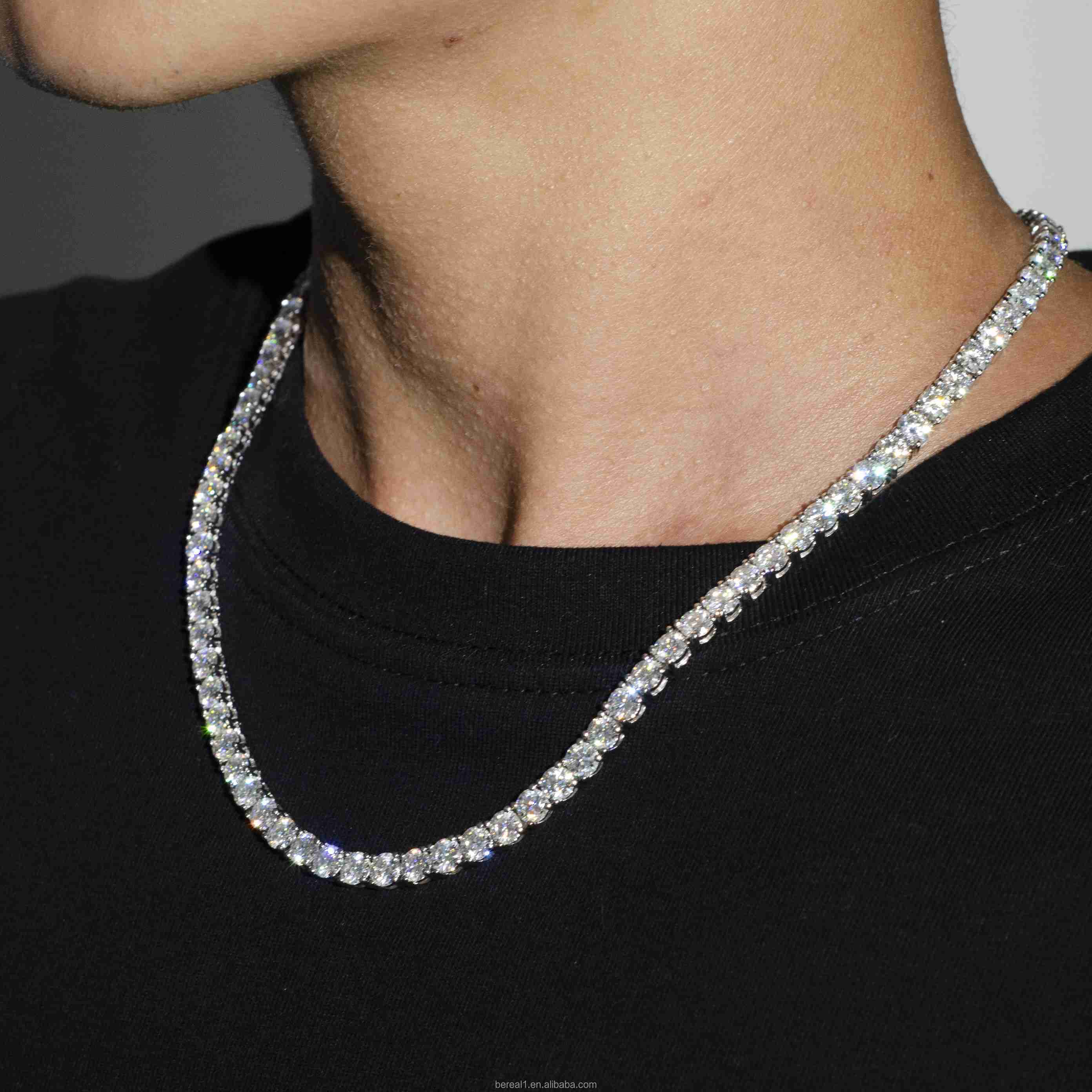 Fine Jewelry for Ladies Choice Ice Out VVS Moissanite Diamond Tennis Chain Bracelet 5mm Wholesale