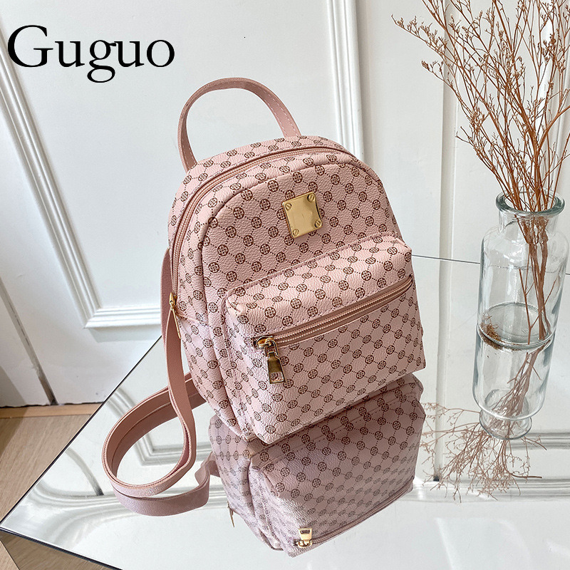 Guguo Free Shipping New Designer Bag High-end Shopping Bag Backpack Ladies Bags Trade Double Shoulder Bag Wholesale Versatile Korean Style Backpack Fo
