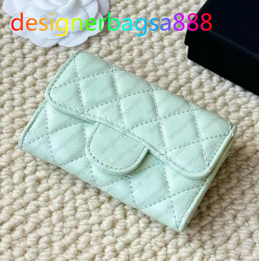 2025 Top Classic Sheepskin Chain Bag Designer Card Holder Wallet Luxury Credit Cards Flap Bag Womans Genuine Leather Coin Purses Caviar cowhide 999