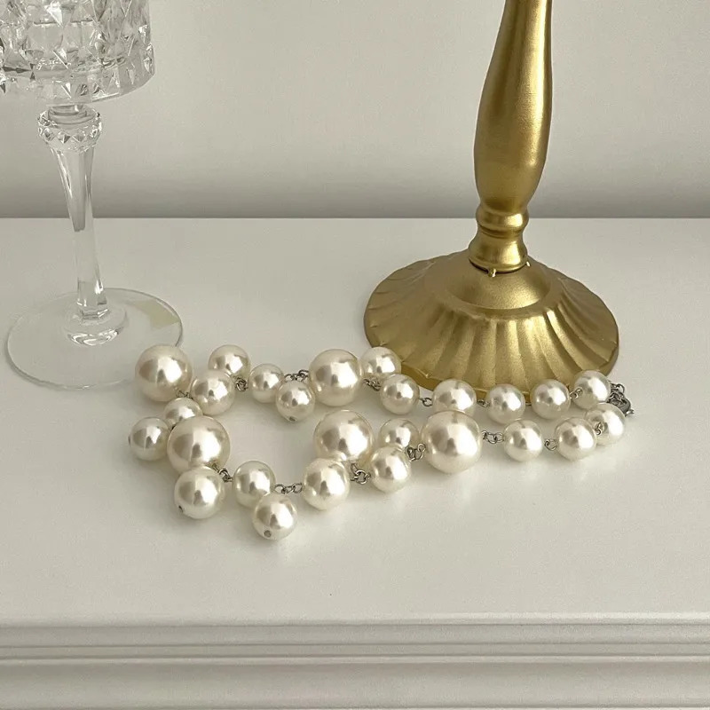 YANGLIUJIA Pearl Necklace European And American Style Personality Fashion Necklace Ms Girl Travel Wedding Accessories 250906