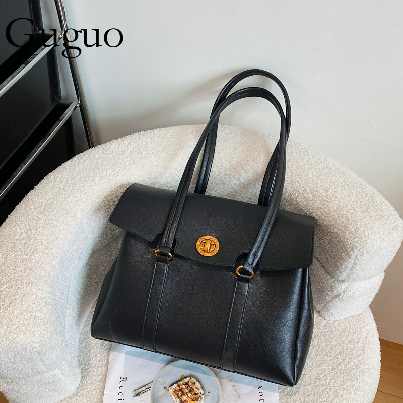 Guguo Free Shipping New Designer Bag High-end Shopping Bag Underarm Retro Fashion Tote Bag For Women Simple Casual Shoulder Bag High-end Women's 