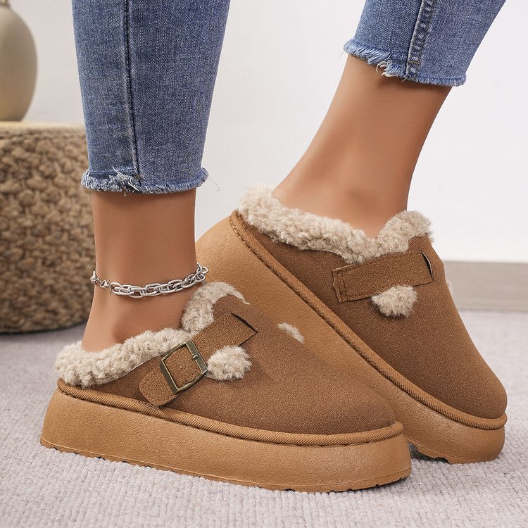 2025 Hot new free shipping designer Slippers Hairy thick soled slippers for women's fashion, with thick toe tips and plush snow boots