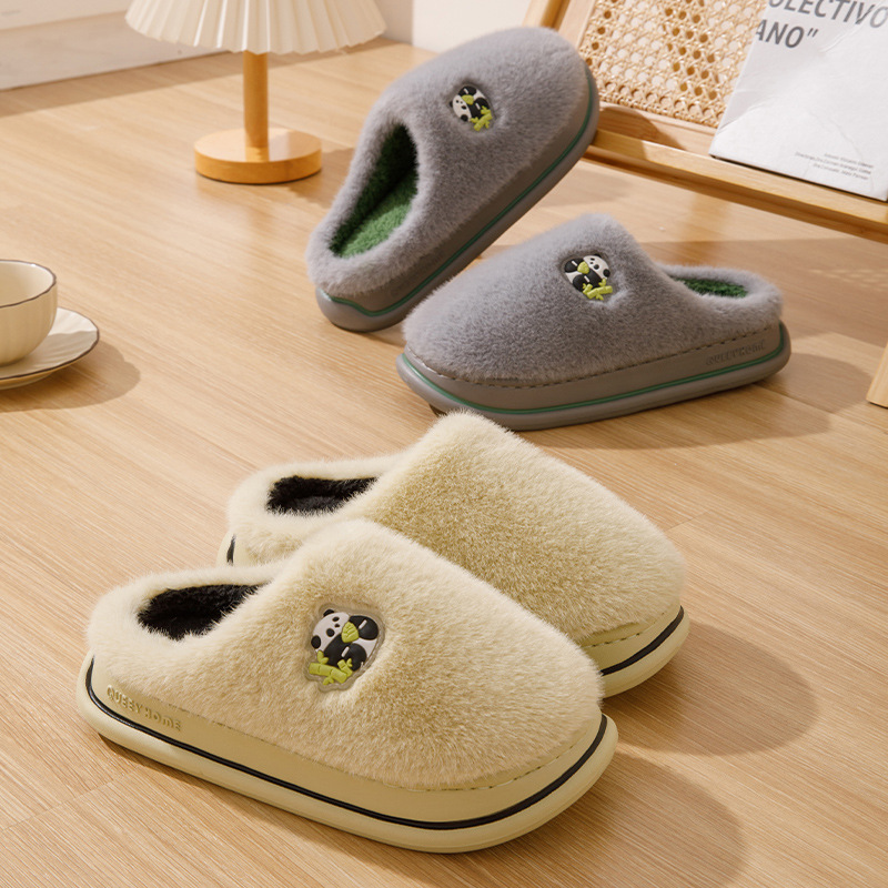 Free delivery designer slippers sandals Wearing hairy slippers for women with exposed toes embroidered letters flat bottomed sheep rolls plush cotton 