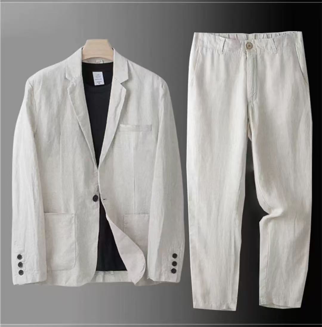 T1679 men's suit ultra-thin stretch ice silk small suit single layer sun protection single suit jacket