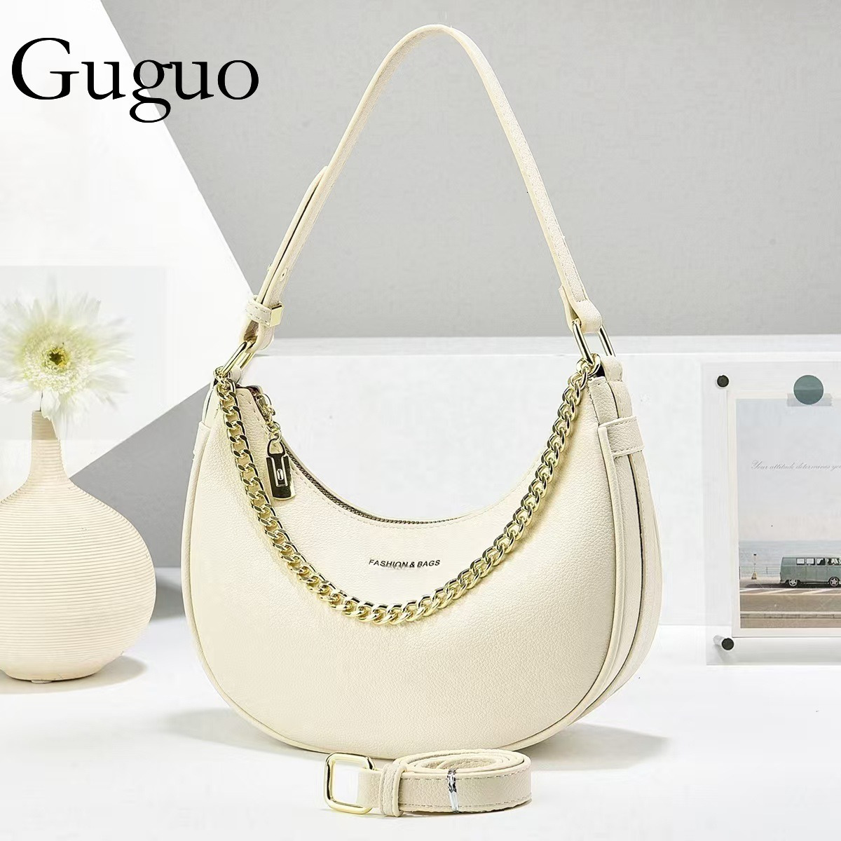 Guguo Free Shipping New Designer Bag High-end Shopping Bag Trade Elegant Simple Trendy Niche Dumpling Bag Large Capacity Trendy Personality Women'