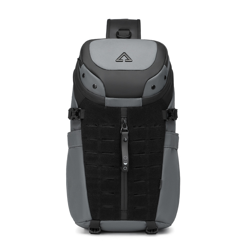 OZUKO men's tactical chest senior crossbody bag outdoor waterproof portable one-shoulder backpack for men