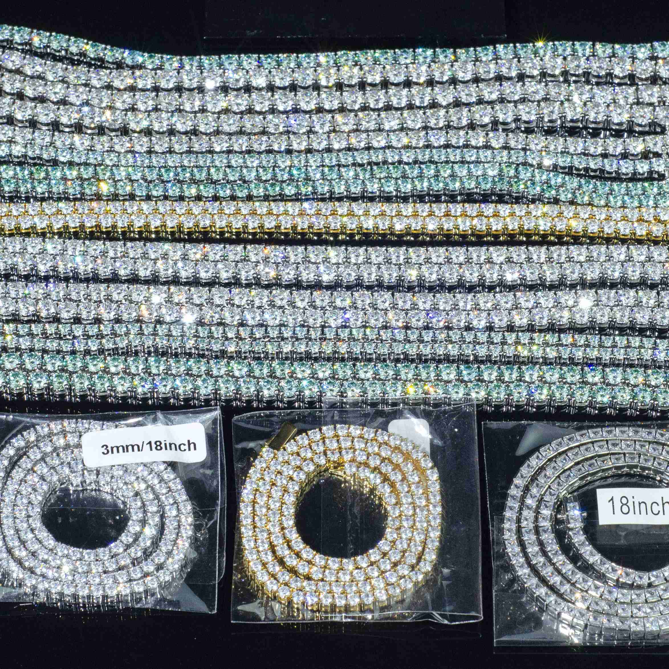 Cheapest Price Hip Hop 925 Silver Gra VVS Moissanite Diamond Tennis Chain 3MM 4MM 5MM Necklace Bracelet Men Women Fine Jewelry