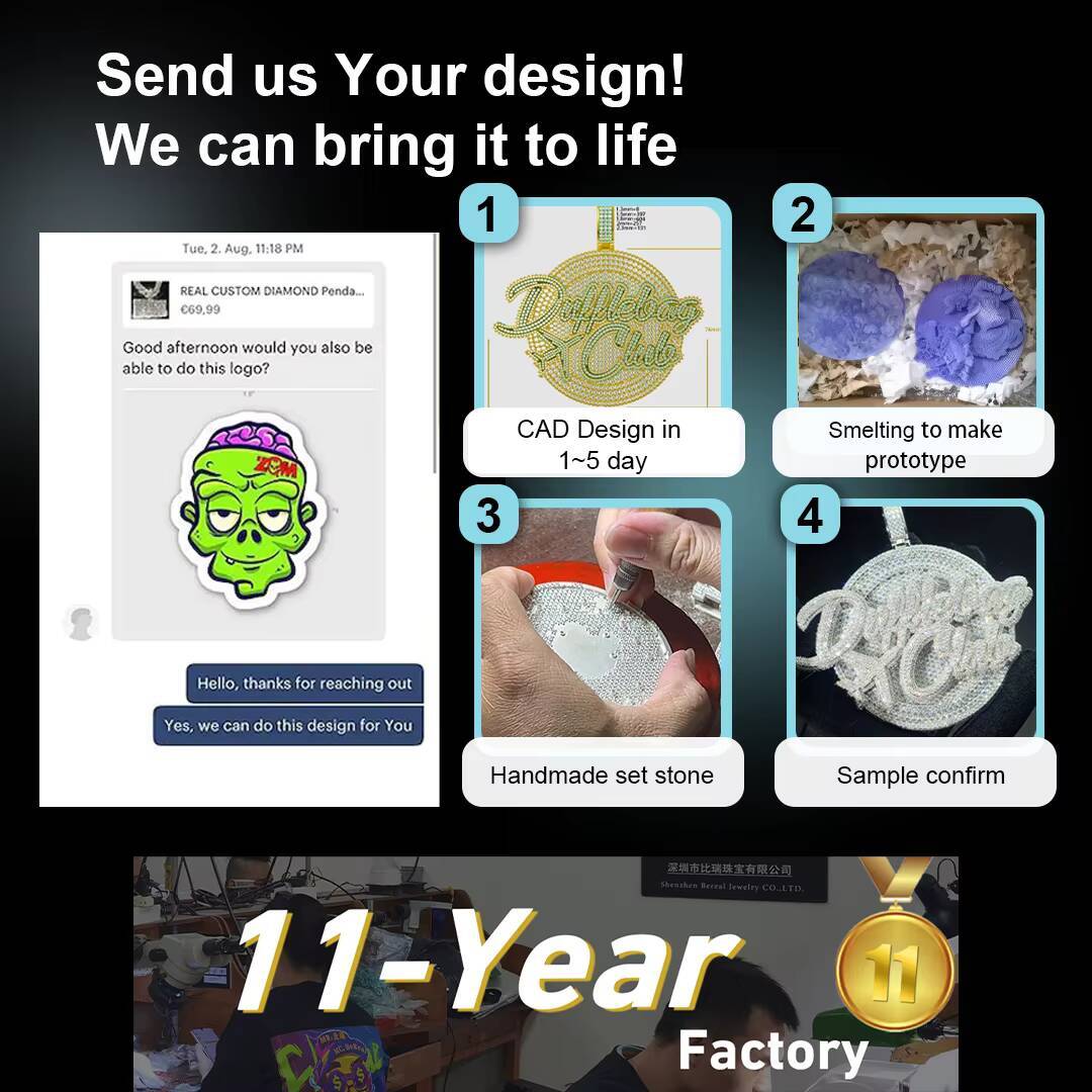 High Quality Custom D Color VVS Moissanite Name Pendant Mens Womens Personalized 10K 14K Gold Plate Name Letter Necklace