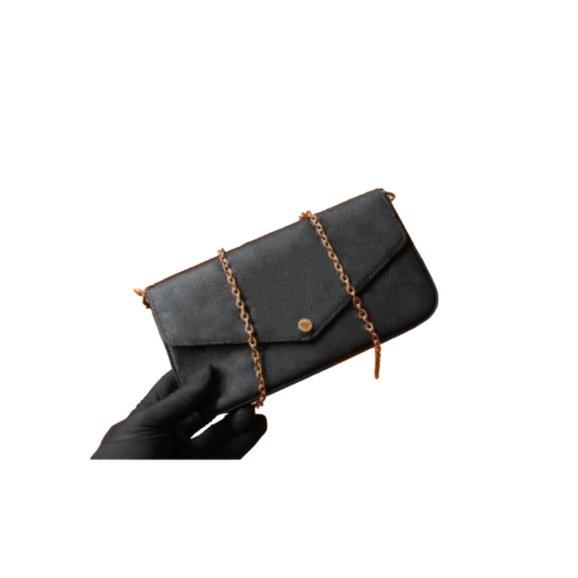 Top quality designer woman bag handbag wallets card holder ladies shoulder bags flowers letters three in one embossed patterns original box luxury famous