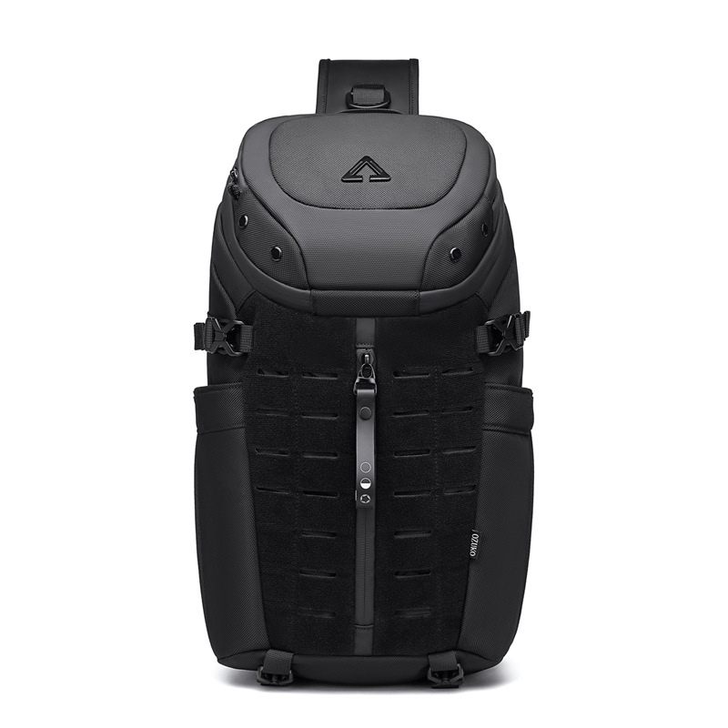 OZUKO men's tactical chest senior crossbody bag outdoor waterproof portable one-shoulder backpack for men