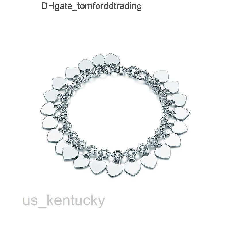 tiffanliness charm bracelets famous 925 sterling silver designer brands classic diy bracelet multi heart label handwear l221216 MZ4T