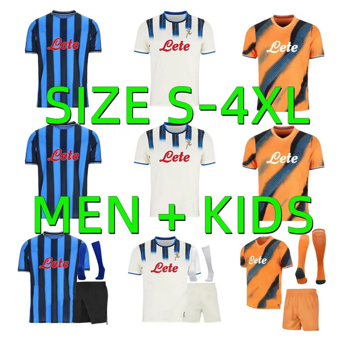 XXXL 4XL 25 26 Atalanta BC Mens Soccer Jerseys RETEGUI LOOKMAN DE KETELAERE PASALIC ZAPPACOSTA BRESCIANINI EDERSON 2025 2026 Home Away Football Shirts Men kids kits