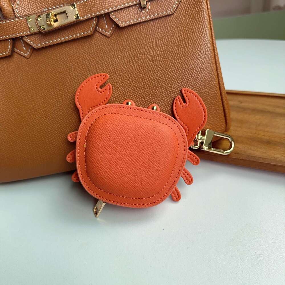 DHEssentials 2025 Winter Crab Bag Ornament, PU Earphone Case/Keychain/Lipstick Coin Purse/Car Decor, 7 Colors, Urban Minimalist, Wholesale