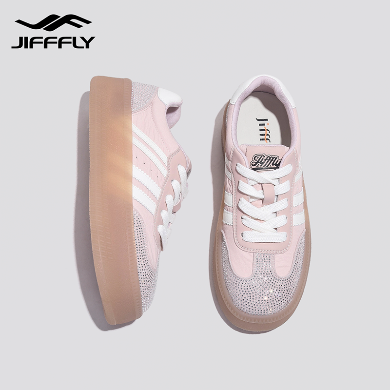 Jifffly designer shoes free shipping new high quality outdoor vintage fashion trainer shoes trend breathable casual sport shoes for woman pink yellow 
