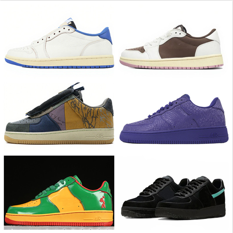 Real Leather Men Women 07 White Black One Casual shoes Skate Low Sneakers Court Purple White Gum Grery Pink Prime Pine Green mens Trainers Outdoor Shoes 36-46