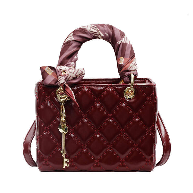 2024 Autumn New Princess Diana PU Single Shoulder Crossbody Bag Niche High-end Quilted Handbag for Women