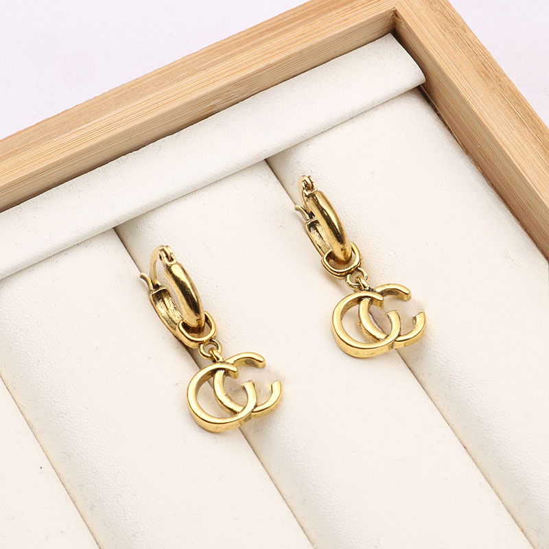 Dangle Earrings Designer Jewelry Woman Earring Gold Plated Brand Letter Designer Earrings Wedding Party Gift