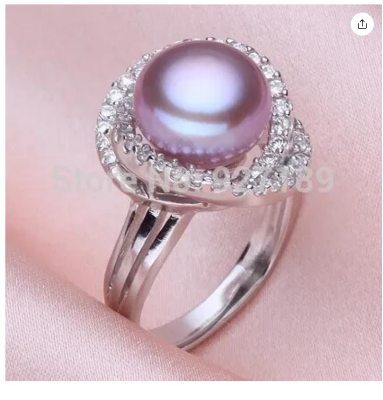Natural Freshwater Pearl Ring, 11-12mm,925 sterling silver, cheap and high qualtiy pearl gift