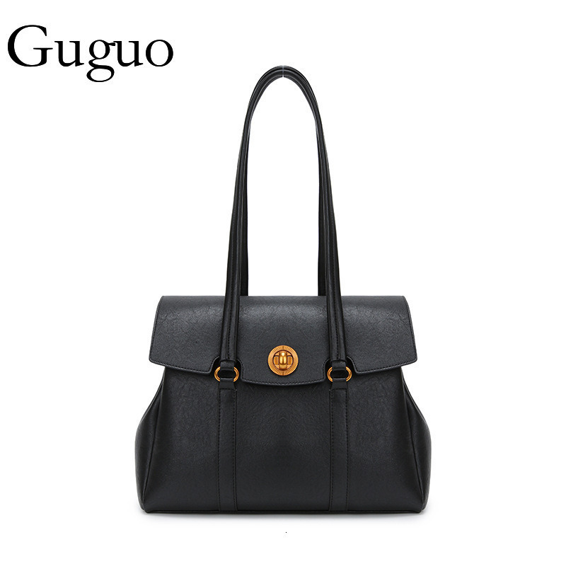 Guguo Free Shipping New Designer Bag High-end Shopping Bag Underarm Retro Fashion Tote Bag For Women Simple Casual Shoulder Bag High-end Women's 