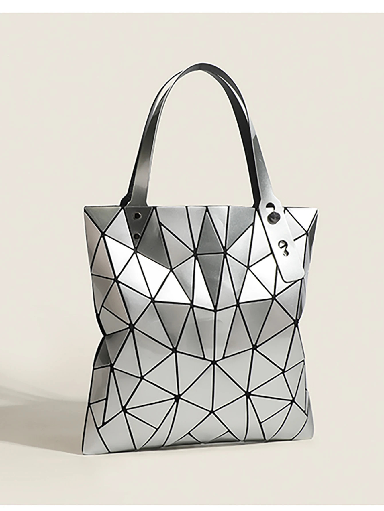 Geometric pattern tote bag stylish shoulder fashionable handbag suitable for daily use casual 250906