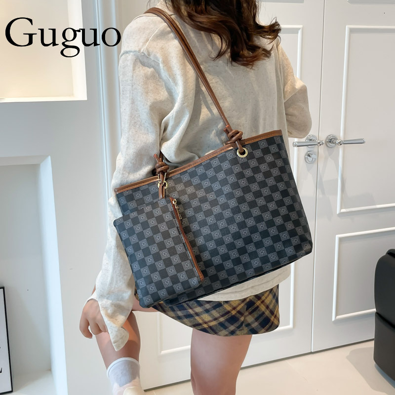Guguo Free Shipping New Designer Bag High-end Shopping Bag Fashion Simple Mother-daughter Printed Tote Bag Women's Shoulder Handbag One Piece Dro