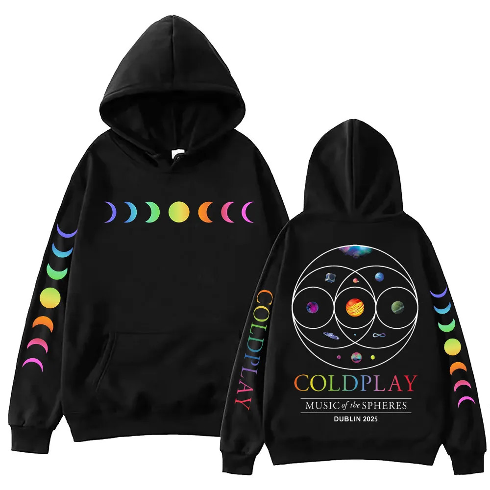 Coldplay 2025 Music of the Spheres World Tour Hoodie Harajuku Hip Hop Pullover Tops Sweatshirt Gift 250906