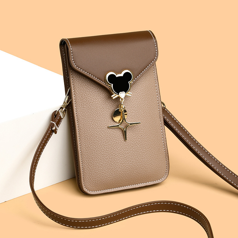 Free Shipping New Designer Bag Touchscreen Phone Bag For Women Single Shoulder Crossbody Bag Fashion Vertical Small Bag Ladies Handbag