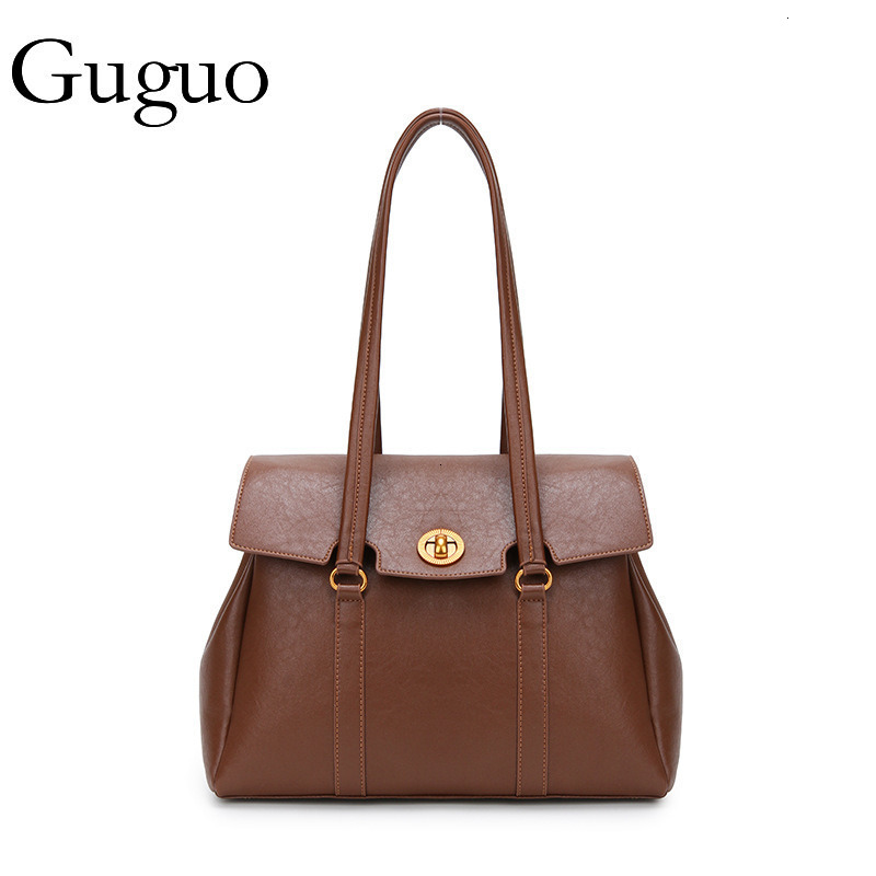 Guguo Free Shipping New Designer Bag High-end Shopping Bag Underarm Retro Fashion Tote Bag For Women Simple Casual Shoulder Bag High-end Women's 