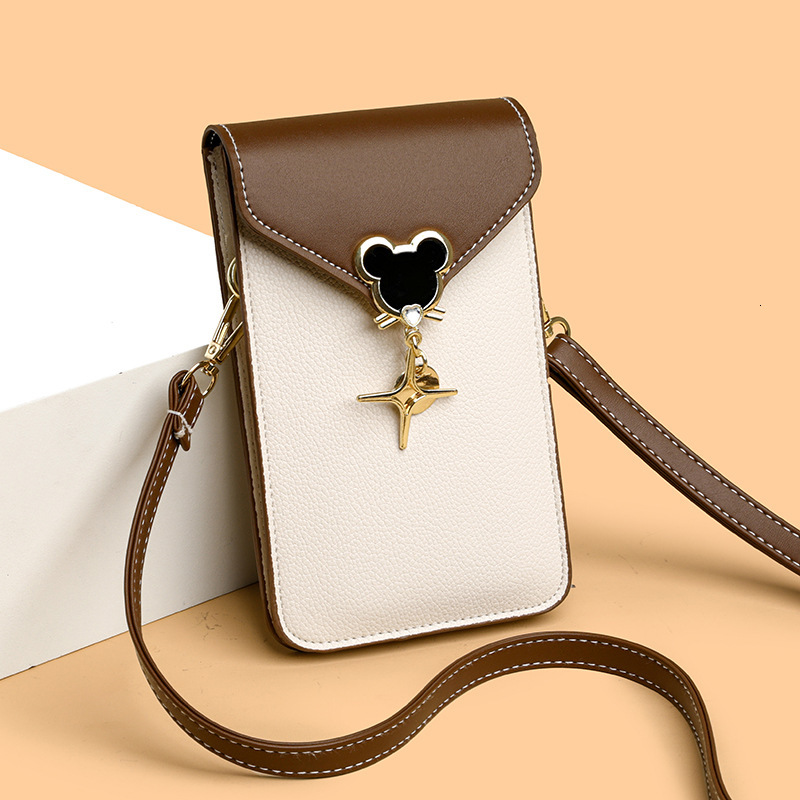 Free Shipping New Designer Bag Touchscreen Phone Bag For Women Single Shoulder Crossbody Bag Fashion Vertical Small Bag Ladies Handbag