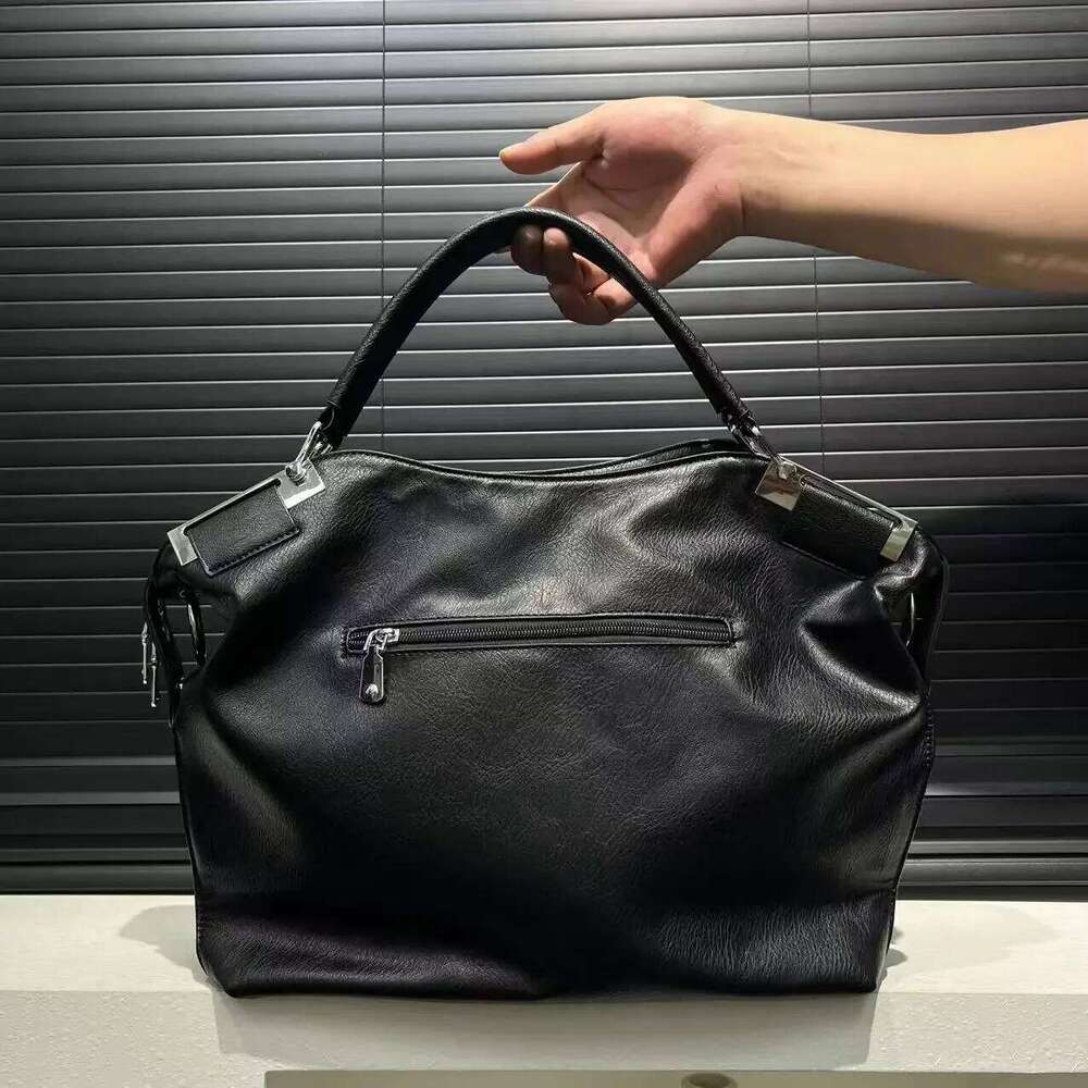 Ladies' Fashion Y2k Street Vegan Tote Bag, Large Capacity Retro Soft Leather Shoulder Bag