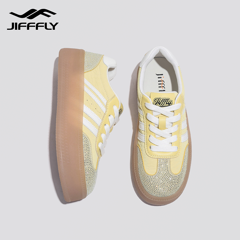 Jifffly designer shoes free shipping new high quality outdoor vintage fashion trainer shoes trend breathable casual sport shoes for woman pink yellow 