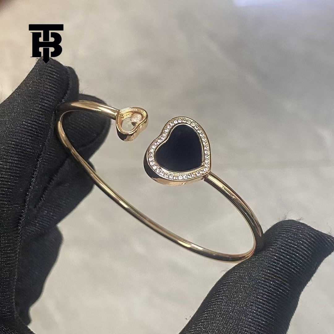 TB BHULAMTE New Women's Designer Luxury Accessories Rose Gold Heart Shaped Pearl Diamond Inlaid Bracelet Jewelry Comfortable Elegant And Noble