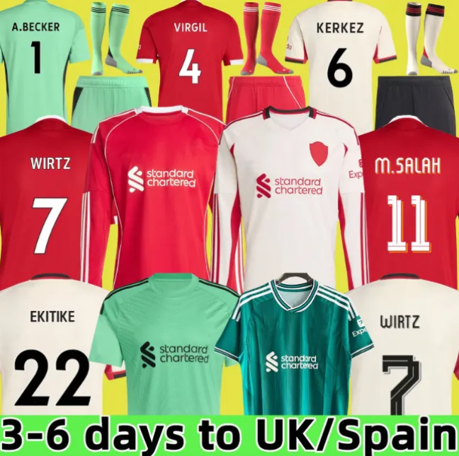 25 26 ISAK WIRTZ EkitikE ISAK soccer jerseys DIOGO J. frimpong Kerkez 2025 2026 Camiseta men kids football shirts home away MAC ALLISTER uniforms Special 2005 salah 999