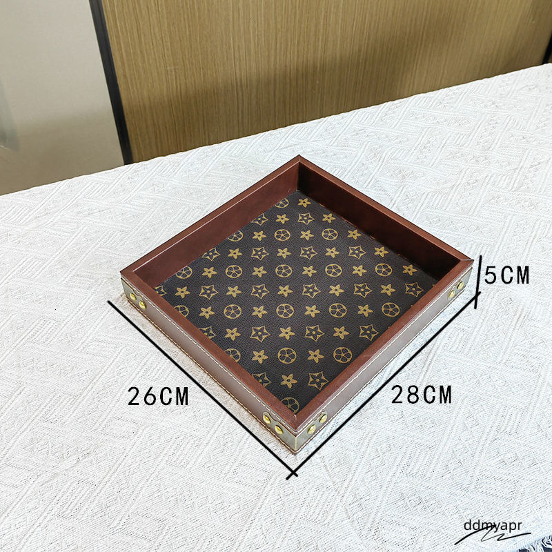 High-End Designer Walnut Wood Jewelry Rectangular Light Wooden Storage Wine Cup Water Cultural Play Tea Serving Tray 250721